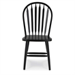 Pemberly Row Traditional Solid Wood Arrowback Chair in Black