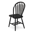 Pemberly Row Traditional Solid Wood Arrowback Chair in Black