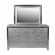 Pemberly Row 4-Piece Wood King Bedroom Set with Nightstand in Silver