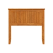 Pemberly Row Twin Coastal Solid Wood Panel Headboard in Light Toffee