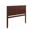 Pemberly Row Queen Coastal Solid Wood Panel Headboard in Walnut