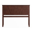 Pemberly Row Queen Coastal Solid Wood Panel Headboard in Walnut