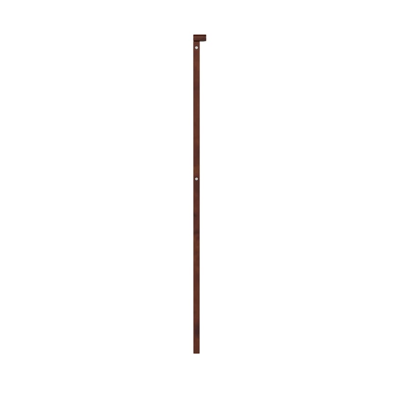 Pemberly Row Queen Coastal Solid Wood Panel Headboard in Walnut