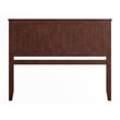 Pemberly Row Queen Coastal Solid Wood Panel Headboard in Walnut