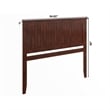 Pemberly Row Queen Coastal Solid Wood Panel Headboard in Walnut
