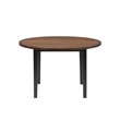 Pemberly Row 5-Piece Round Solid Wood Dining Set in Brown/Black