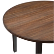 Pemberly Row 5-Piece Round Solid Wood Dining Set in Brown/Black