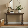Pemberly Row Contemporary Entryway Console Table in Dark Oak
