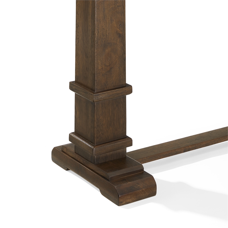 Pemberly Row Contemporary Entryway Console Table in Dark Oak