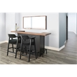Pemberly Row Solid Wood Wood Home Bar Set of 1 Bar and 2 Bar Stools