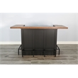 Pemberly Row Solid Wood Wood Home Bar Set of 1 Bar and 2 Bar Stools