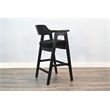 Pemberly Row Solid Wood Wood Home Bar Set of 1 Bar and 2 Bar Stools