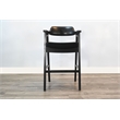 Pemberly Row Solid Wood Wood Home Bar Set of 1 Bar and 2 Bar Stools