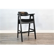 Pemberly Row Solid Wood Wood Home Bar Set of 1 Bar and 2 Bar Stools