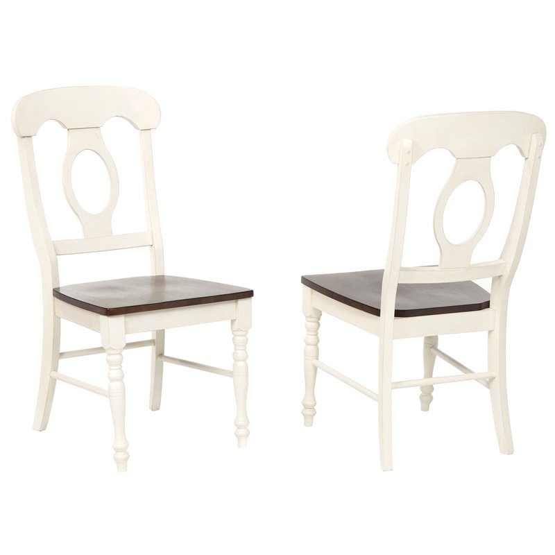 Pemberly Row 7-Piece Round/Oval Extending Dining Set Off White/Brown Wood