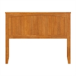 Pemberly Row Full Coastal Solid Wood Panel Headboard in Light Toffee