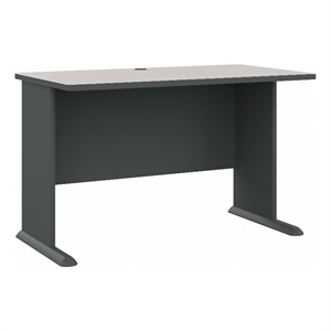 Pemberly Row Engineered Wood 48W Office Desk in Slate and White Spectrum