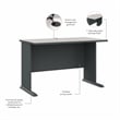Pemberly Row Engineered Wood 48W Office Desk in Slate and White Spectrum