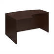 Pemberly Row Engineered Wood 60x43 Left-Handed L-Bow Desk in Mocha Cherry