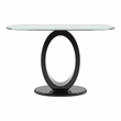 Pemberly Row Contemporary Wood Console Table in Glossy Black