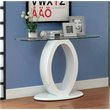 Pemberly Row Contemporary Wood Console Table in White Finish