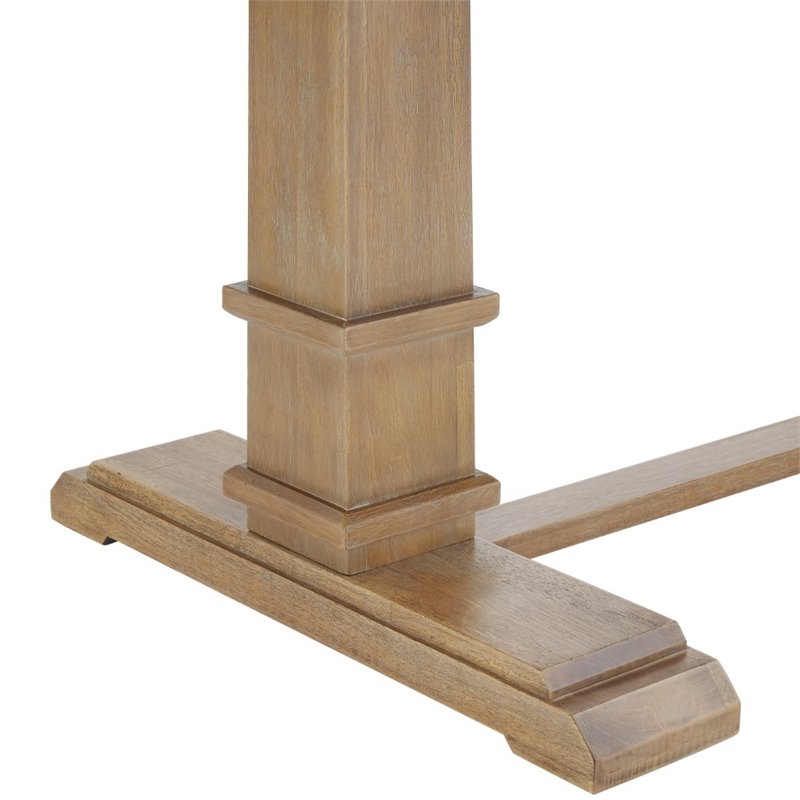 Pemberly Row 4-Piece Modern Wood Dining Set in Rustic Brown/Cream