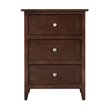 Pemberly Row Engineered Wood Transitional 3-Drawer Nightstand in Cappuccino