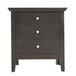 Pemberly Row Engineered Wood Contemporary 3-Drawer Nightstand in Black