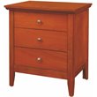 Pemberly Row Engineered Wood Contemporary 3-Drawer Nightstand in Oak
