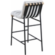 Pemberly Row Contemporary Cream Boucle Polyester Fabric Bar Stool