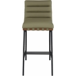 Pemberly Row Contemporary Olive Green Vegan Leather Bar Stool