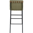 Pemberly Row Contemporary Olive Green Vegan Leather Bar Stool
