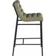 Pemberly Row Contemporary Soft Olive Green Vegan Leather Counter Stool