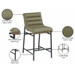 Pemberly Row Contemporary Soft Olive Green Vegan Leather Counter Stool