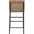 Pemberly Row Contemporary Soft Tan Vegan Leather Counter Stool
