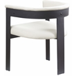Pemberly Row Contemporary Cream Vegan Leather Dining Chair (Set of 2)