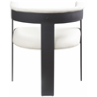 Pemberly Row Contemporary Cream Vegan Leather Dining Chair (Set of 2)