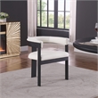 Pemberly Row Contemporary Cream Vegan Leather Dining Chair (Set of 2)