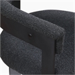 Pemberly Row Contemporary Black Boucle Fabric Dining Chair (Set of 2)