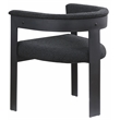 Pemberly Row Contemporary Black Boucle Fabric Dining Chair (Set of 2)