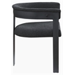 Pemberly Row Contemporary Black Boucle Fabric Dining Chair (Set of 2)