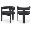 Pemberly Row Contemporary Black Boucle Fabric Dining Chair (Set of 2)