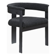Pemberly Row Contemporary Black Boucle Fabric Dining Chair (Set of 2)
