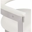 Pemberly Row Contemporary Cream Vegan Leather Dining Chair (Set of 2)
