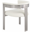 Pemberly Row Contemporary Cream Vegan Leather Dining Chair (Set of 2)