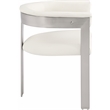 Pemberly Row Contemporary Cream Vegan Leather Dining Chair (Set of 2)