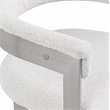 Pemberly Row Contemporary Cream Boucle Fabric Dining Chair (Set of 2)