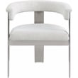 Pemberly Row Contemporary Cream Boucle Fabric Dining Chair (Set of 2)