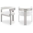 Pemberly Row Contemporary Cream Boucle Fabric Dining Chair (Set of 2)