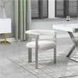 Pemberly Row Contemporary Cream Boucle Fabric Dining Chair (Set of 2)